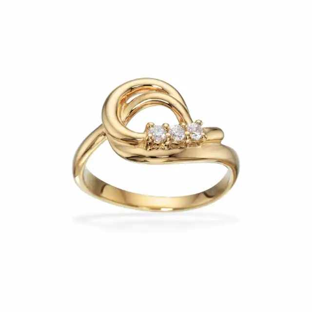 8kt ring cubic med zirk