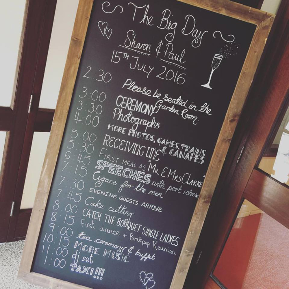 Oversize chalk board
