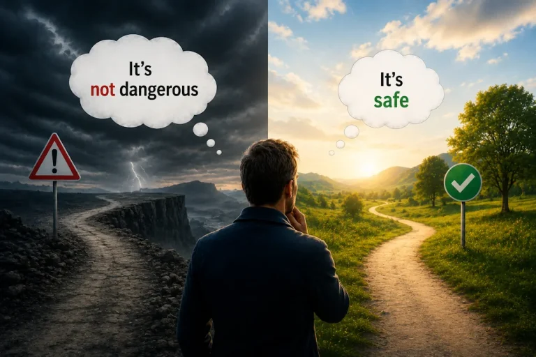 Illustrasjon av en forhandling der to parter sitter overfor hverandre ved et bord, med fokus på dialog, samarbeid og å finne en felles løsning.