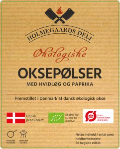 Økologiske Oksepølser Hvidløg og Paprika