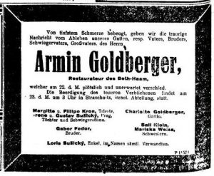 Armin Goldberger (necrologio - obituary)