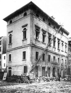 Trieste, 1934-1935: Fascists demolish one of the ancient synagogues | demolizione fascista di una delle antiche sinagoghe.