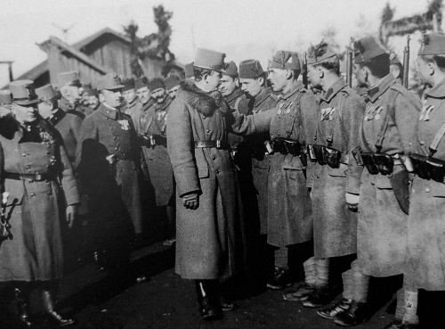 Emperor Karl I of Austria with the Bosniaken of the 2nd Infantry Regiment (Italian Front).