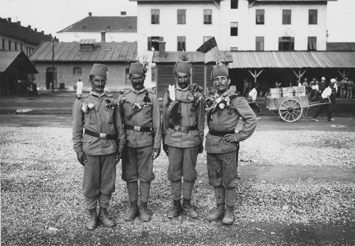 Resting soldiers.