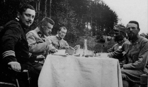 Orthodox Serb pope and officers.