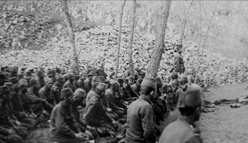 Muslim Bosnian pray on the Karst plateau.