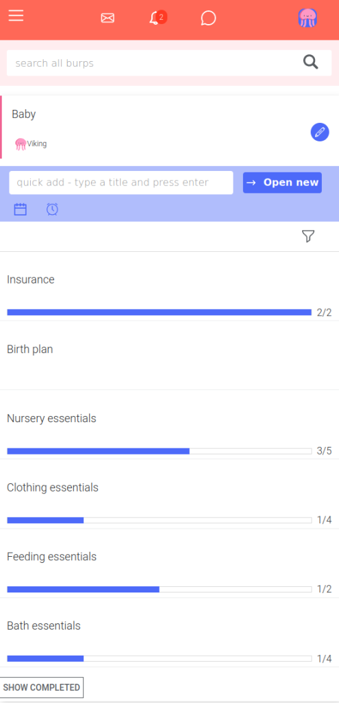 Baby tips burp checklist