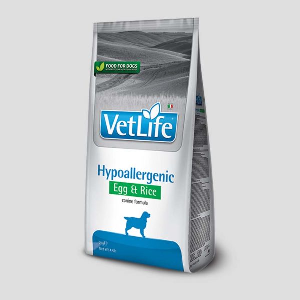 Vetlife, Hypoallergene voeding voor de hond met ei