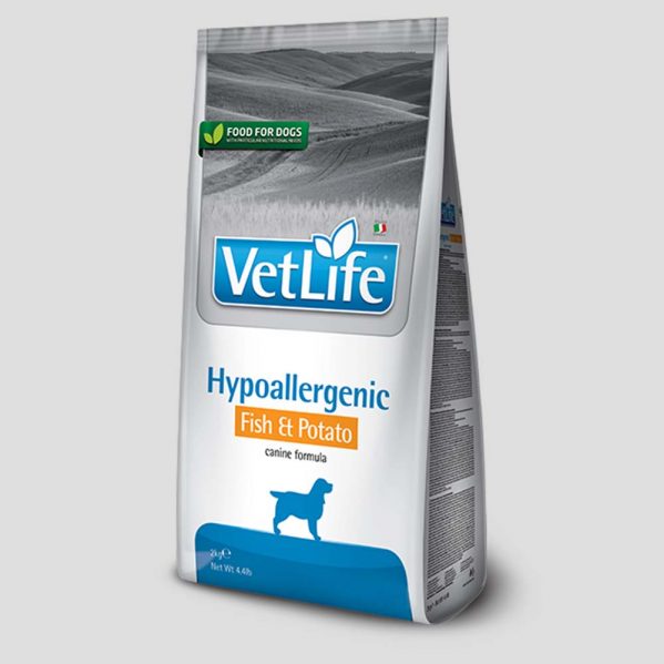 Vetlife, Hypoallergene voeding voor de hond met vis