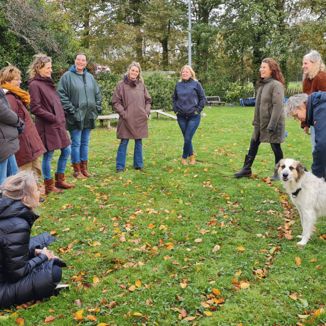 Snuffeldag2 bij Spiegeltrainer Snuffeldag kringgesprek bij HondenSpiegel