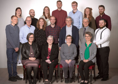 Gruppefoto af store familier