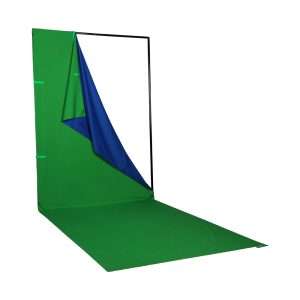 PHOTTIX COLLAPSIBLE BACKDROP KIT (4-COLOR CLOTH BLUE/GREEN/BLACK/WHITE)