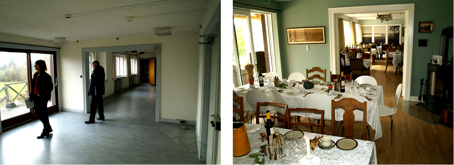 Before and after, renoveringen af Hotel Lolland