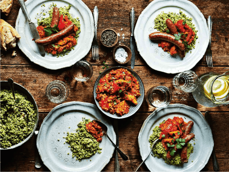 Sötpotatis, paprika, vitlök och kryddig la