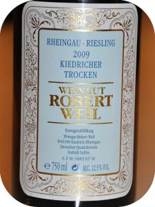 2009 Weingut Robert Weil, Riesling Kiedricher Trocken, Rheingau, Tyskland