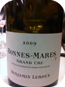 2009 Benjamin Leroux, Bonnes-Mares Grand Cru, Bourgogne, Frankrig