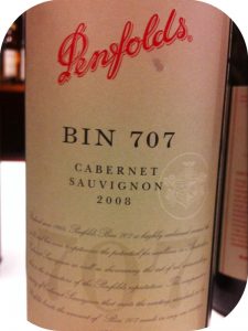 2008 Penfolds, Bin 707 Cabernet Sauvignon, Barossa, Australien