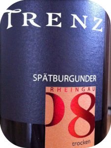 2008 Weingut Trenz, Spätburgunder Trocken, Rheingau, Tyskland