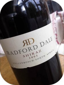 2005 Radford Dale, Shiraz, Stellenbosch, Sydafrika