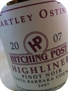 2007 Hartley-Ostini Hitching Post Winery, Pinot Noir Highliner Santa Barbara County, Californien, USA