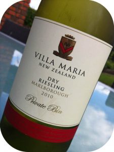 2010 Villa Maria, Dry Riesling Private Bin, Marlborough, New Zealand