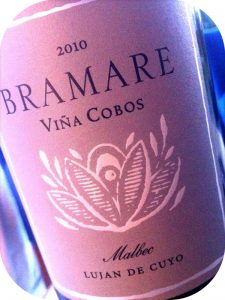 2010 Viña Cobos, Bramare Malbec Luján De Cuyo, Mendoza, Argentina