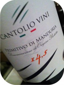 2009 Cantolio Vini, Primitivo di Manduria, Puglia, Italien