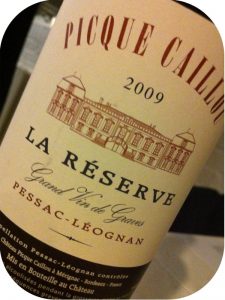 2009 Château Picque Caillou, Pessac-Léognan La Réserve, Bordeaux, Frankrig 