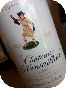 2008 Château d'Armailhac, Pauillac Grand Cru Classé, Bordeaux, Frankrig