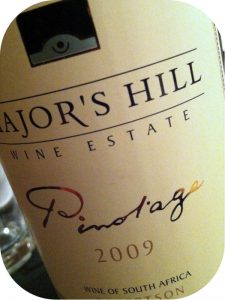 2009 Major's Hill Wine Estate, Pinotage, Western Cape, Sydafrika