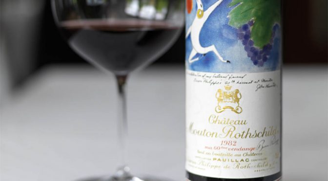 1982 Château Mouton Rothschild, Pauillac 1. Grand Cru Classé, Bordeaux, Frankrig