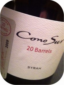 2009 Cono Sur Vineyards & Winery, 20 Barrels Syrah, Colchagua Valley, Chile