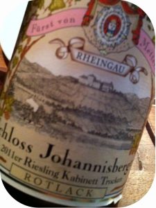 2011 Schloss Johannisberg, Rotlack Riesling Kabinett Trocken, Rheingau, Tyskland