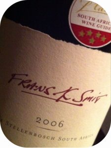 2006 Spier Wines, Frans K Smit, Stellenbosch, Sydafrika