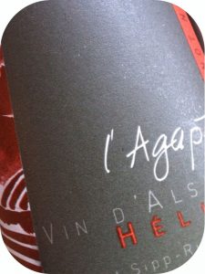 2009 Domaine Agapé, Helios Pinot Noir "B" Elevé en Barrique, Alsace, Frankrig