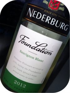 2012 Nederburg, Foundation Sauvignon Blanc, Western Cape, Sydafrika