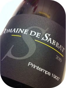 2010 Domaine de Sabbat, Cuvée Printemps 1900', Roussillon, Frankrig