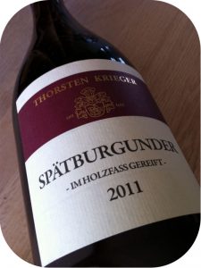 2011 Weingut Thorsten Krieger, Spätburgunder im Holzfass Gereift, Pfalz, Tyskland