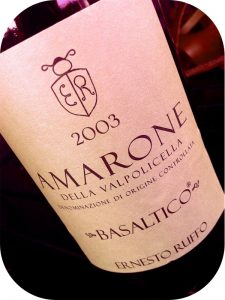 2003 Ernesto Ruffo, Basaltico Amarone della Valpolicella, Veneto, Italien