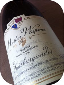 2008 Weingut Martin Waßmer, Markgräflerland Spätburgunder, Baden, Tyskland