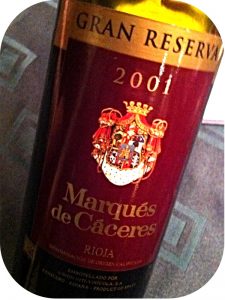 2001 Marqués de Cáceres, Gran Reserva, Rioja, Spanien