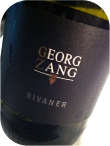 2012 Weingut Georg Zang, Rivaner Kabinett Trocken, Franken, Tyskland