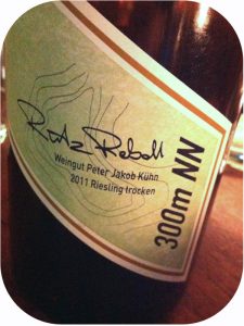 2011 Weingut Peter Jakob Kühn, Riesling 300m NN Rutz Rebel, Rheingau, Tyskland