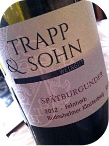 2012 Weingut Trapp & Sohn, Rüdesheimer Klosterberg Spätburgunder Feinherb, Rheingau, Tyskland