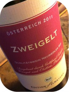 2011 Weingut und Obstbau Gottfried Tschida, Zweigelt Edition Alnatura, Burgenland, Østrig