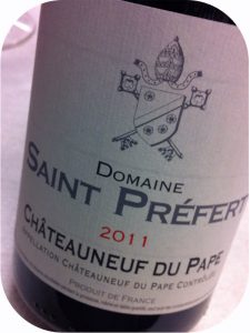 2011 Domaine Saint Préfert, Châteauneuf-du-Pape, Rhône, Frankrig