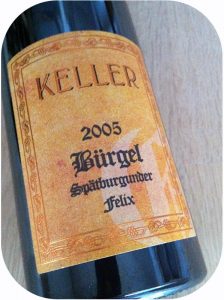 2005 Weingut Keller, Spätburgunder GG ”Bürgel” (Felix), Rheinhessen, Tyskland