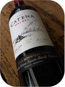 2011 Bodegas Catena Zapata, Cantena High Mountain Estate Malbec, Mendoza, Argentina 