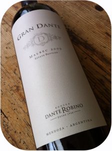 2009 Bodegas Dante Robino, Gran Dante Malbec, Mendoza, Argentina