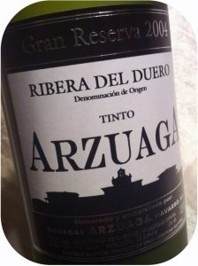 2004 Bodegas Arzuaga Navarro, Gran Reserva, Ribera del Duero, Spanien